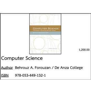 Computer Science A Structured Programming Approach Using C 9780534491321