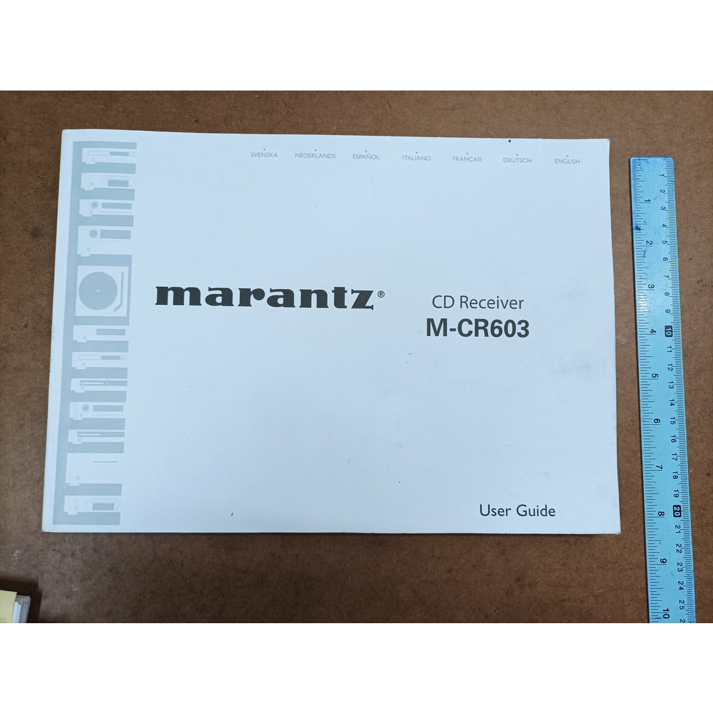 หนังสือ marantz cd receiver M-CR603 User Guide