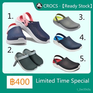 【สินค้าอยู่ไทยพร้อมส่ง】แท้  Crocsรองเท้าแตะสไตล์ใหม่ LiteRide Clog หิ้วนอก ถูกกว่าshop รองเท้าชายหาดรองเท้าแตะเย็น