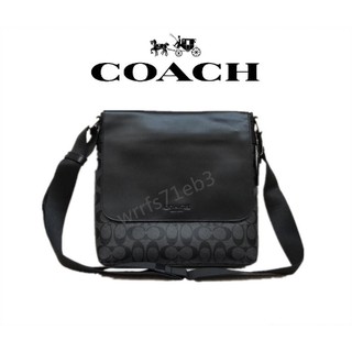 แท้💯%🔥พร้อมส่งCOACH F71765 กระเป๋าสะพายไหล่ผู้ชายกระเป๋าธุรกิจบูติกกระเป๋าลำลองความจุขนาดใหญ่ช่องซิปในตัวกระเป๋าผู้ชาย