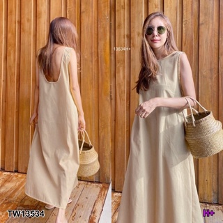 Maxi Dress เว้าหลัง+หมวก สีครีมผ้าลินิน งานผู้ดีๆใส่สบายค่ะ