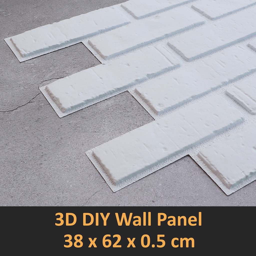 วอลเปเปอร์ 3D DIY Wallpaper Sticker Brick Panel แผ่นติดผนัง แผ่นตกแต่งผนัง ติดเองได้ แผ่นอิฐ ผนังเบา ภายใน ภายนอก ลายอิฐ รูปที่ 9