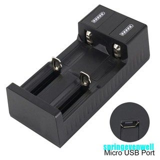 [springevenwell] ที่ชาร์จแบตเตอรี่ USB ช่องคู่ สําหรับ 3.7V 18650 26650 14500