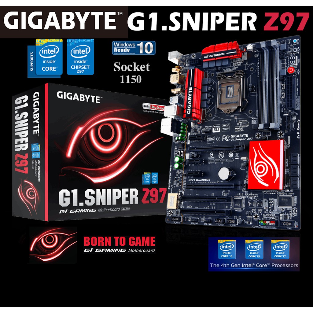 Mainboard INTEL GIGABYTE G1.SNIPER Z97 (Socket 1150) มือสอง พร้อมส่ง แพ็คดีมาก!!!