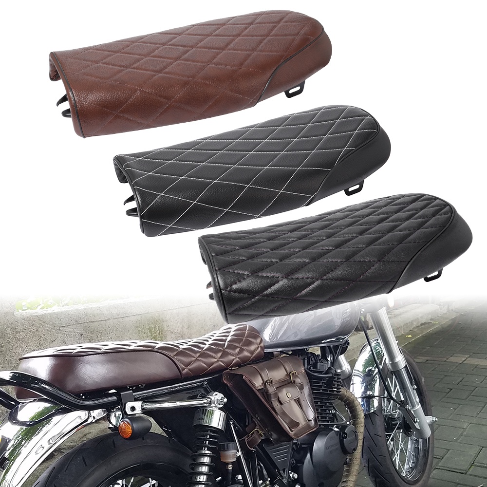 รถจักรยานยนต์ Vintage Cafe Racer Seat เบาะอานแบน Honda CG125 GN CG CB400SS