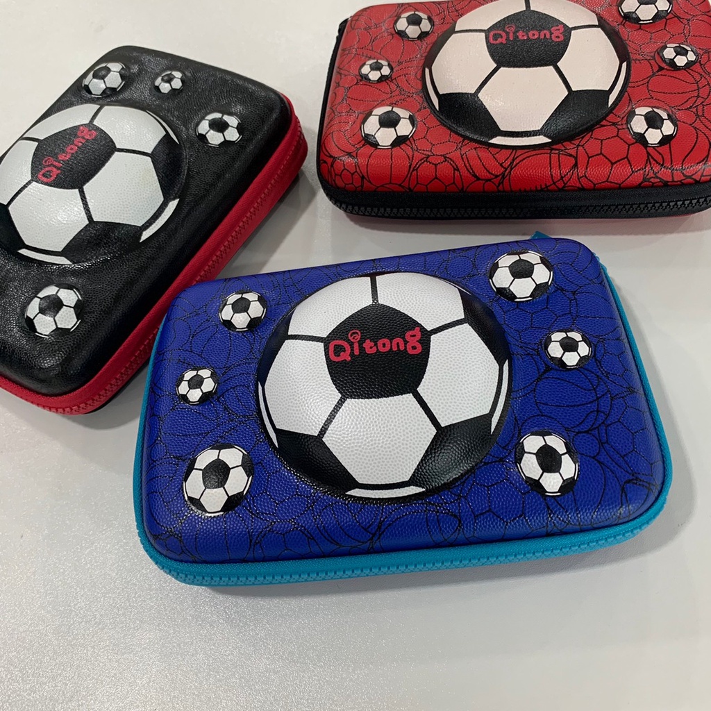 พร้อมส่ง QITONG Pencil case กระเป๋าดินสอ ลายฟุตบอลนูน 3D Shopee Thailand