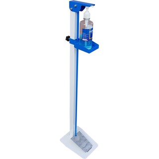 เครื่องกดแอลกอฮอล์เจลแบบขาเหยียบ (สีขาวน้ำเงิน)  Mechanical Stand for Alcohol Dispenser (Blue and White)