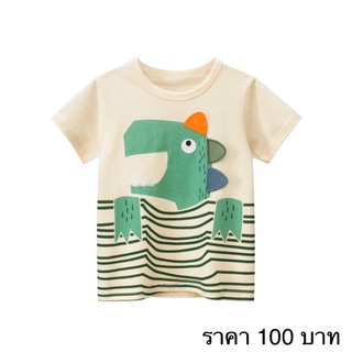 9875 27kids เสื้อยืดเด็ก 3D ไดโนเสาร์  น่ารัก