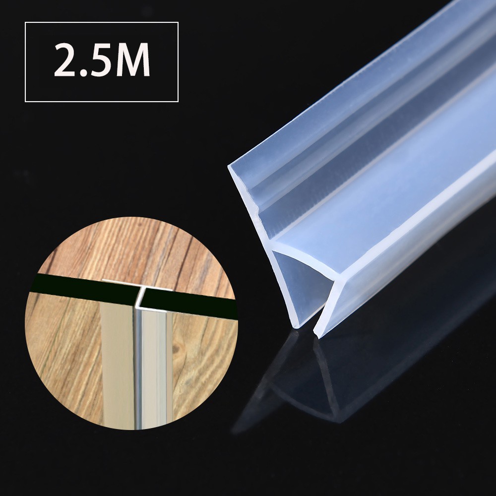 2.5M ยางซิลิโคนปิดผนึกหน้าต่าง FU h มุมรูปร่างประตู Weather Strip Draft Stopper สําหรับห้องอาบน้ํา Acoustic แผง 6/8/10/12 มม.