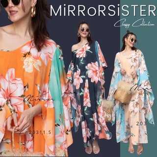 Code : 20311.5 แมกซี่เดรสลายดอก ชุดไปทะเล ชุดทรงเก๋ งานป้าย Mirrorsister