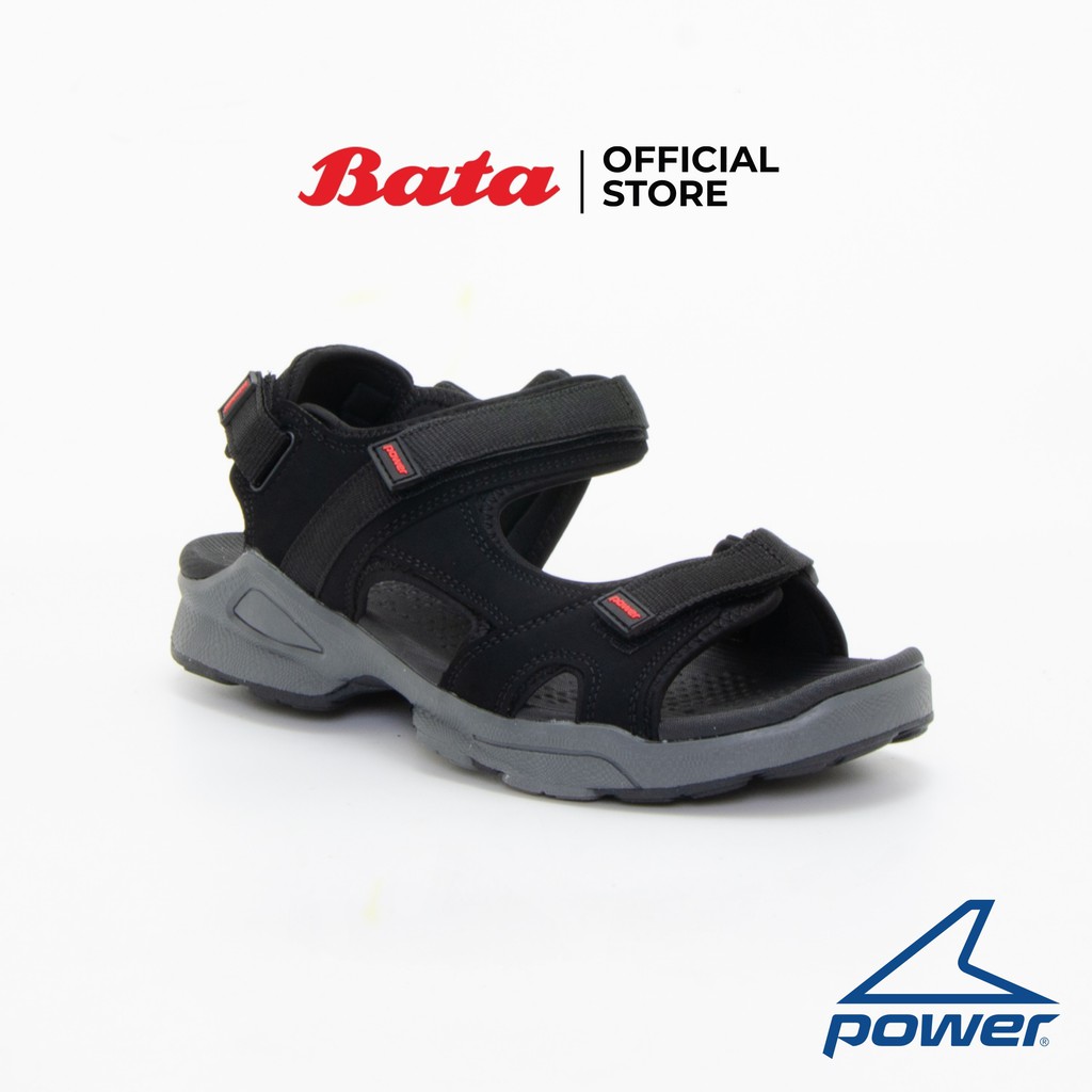 Bata Power Men's Sport Sandals รองเท้าแตะรัดส้นสำหรับผู้ชาย รุ่น Kahuna สีดำ 8086230