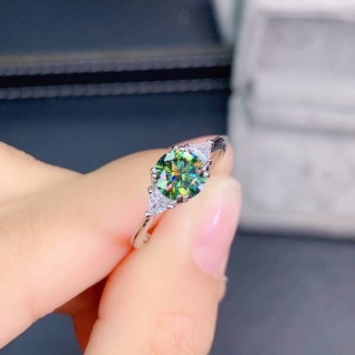 แหวนใหม่สีเงินใหม่ผลิตภัณฑ์สีน้ำเงิน -Green Opening Lover Gift Diamond Ring