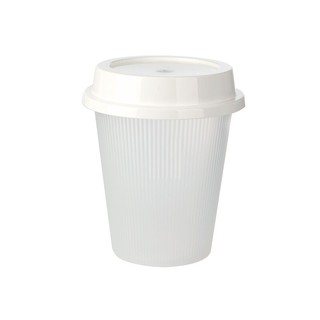 ถังขยะกลมมีฝา-Rinko 9 ลิตรDKWHH-218L/6ขาวใส Round Trash Bin with Lid-Rinko 9 Liter DKWHH-218L / 6 White