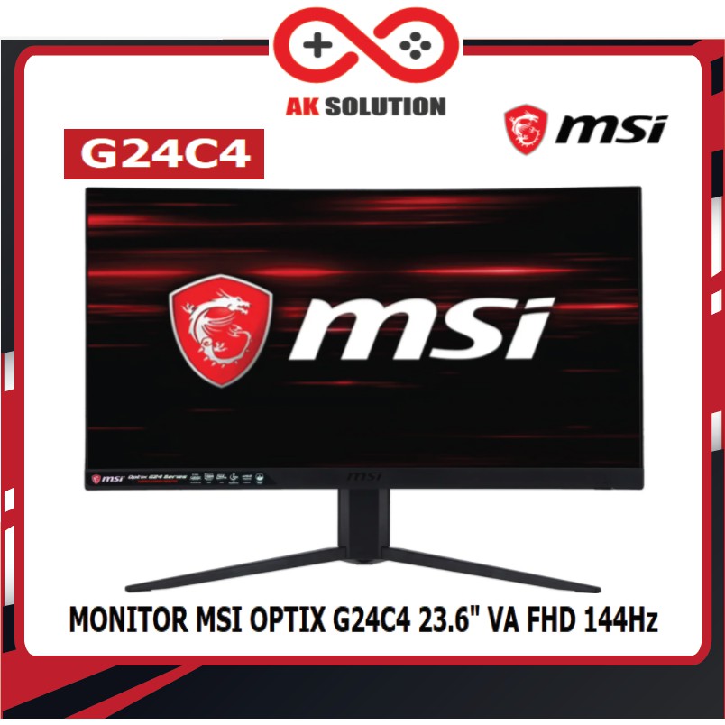 MONITOR (จอมอนิเตอร์) MSI OPTIX G24C4 23.6" VA FHD 144Hz Curved Monitor