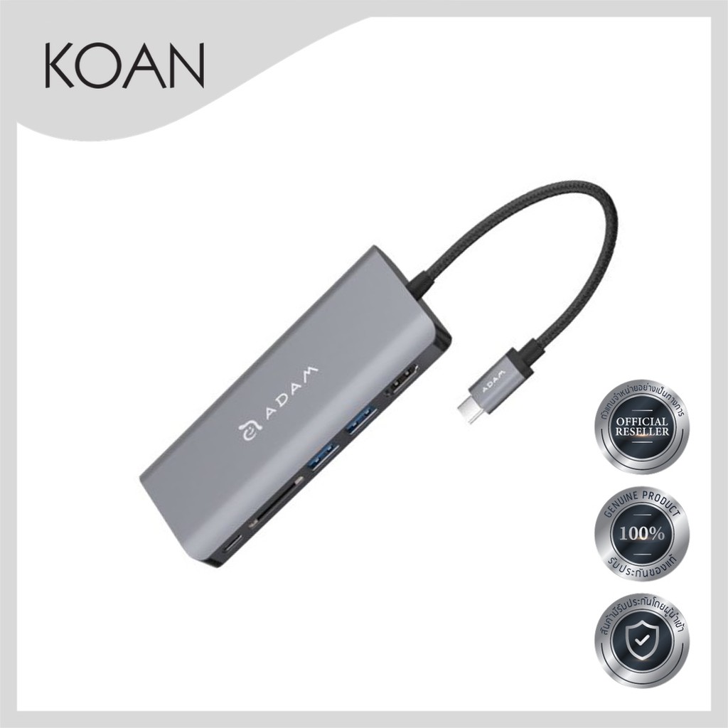 Adam Elements CASA USB-C 6 port Hub, Gray
