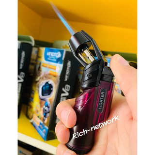 "สีม่วง"ไฟแช็ค ไฟหัวพ่น  No.74 Butane Jet Lighter Torch Turbo Pipe Lighter Mini Spray Gun Cigar Lighter Windproof