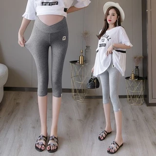 Superbabe พร้อมส่ง ถูกที่สุด กางเกงคนท้องขาสั้น ฤดูร้อน ผอมระบายอากาศได้ กางเกงครอปเอวต่ำ แฟชั่น 3ส่วนเลกกิ้งคนท้อง ใหม่