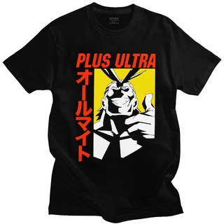 เสื้อยืดแขนสั้น ผ้าฝ้ายแท้ พิมพ์ลายกราฟฟิค My Hero Academia All Might Plus Ultra สําหรับผู้ชาย