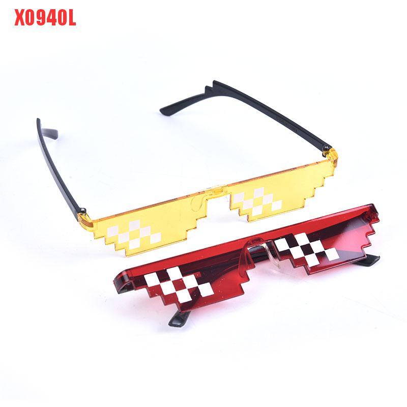 XO94OL Thug Life Attitude Sunglasses 8 Bit Pixel Deal With IT Unisex Glass Eyewear New #4