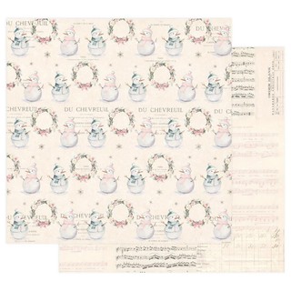 Patterned Paper กระดาษสแครปบุ๊ค ขนาด 12x12 นิ้ว Sugar Cookie Christmas : Lets Build A ⛄ Snowman  🎅🎄