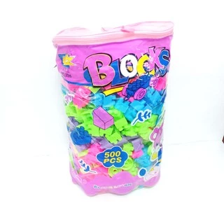 ัตัวต่อ 500 ชิ้น กว้าง 2.5 ซม. พร้อมส่ง จากไทย ถุงใหญ่ BLOCK สวยงาม ปลอดภัย เสริมสร้าง จินตนาการ .