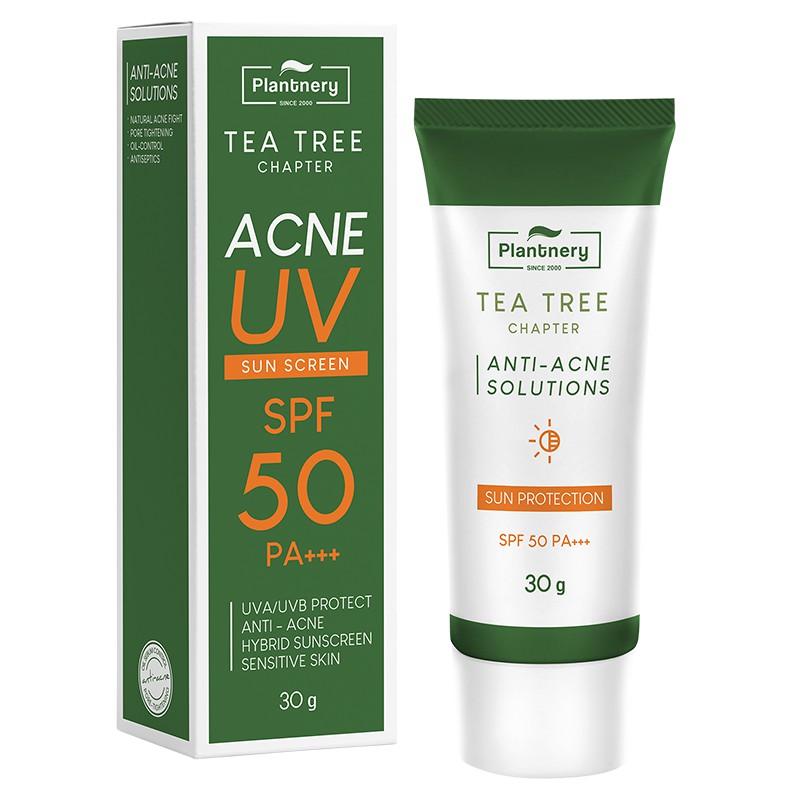 Plantnery Tea Tree Sunscreen Acne Oil Control SPF50 PA 30g. แพลนท์เนอรี ...