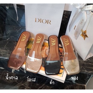 *เช็คสต็อคก่อนกดสั่ง*รองเท้า Zara ส้นกลมใส รุ่นใหม่