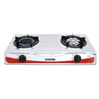 KASHIWA เตาแก๊ส หัวคู่ หน้าสแตนเลส คละสี รุ่น K-2005 เตาแก๊ส2หัว เตาแก๊สหัวเทอร์โบ gas cooker