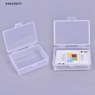 Easyturn กล่องพลาสติกใส สําหรับใส่ไพ่โป๊กเกอร์ 2 ชิ้น ต่อชุด