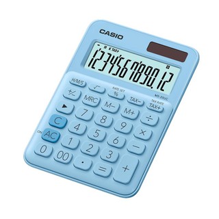 เครื่องคิดเลข สีฟ้าอ่อน คาสิโอ MS-20UC-LB Casio Light Blue Color Calculator MS-20UC-LB