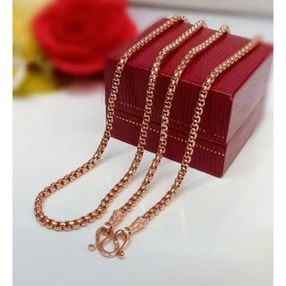 jewelryshop365 K310 สร้อยคอ สร้อยคอนาค สร้อยคอนาค ลายผ่าหวาย ไม่ดำน้ำหนัก2บาท