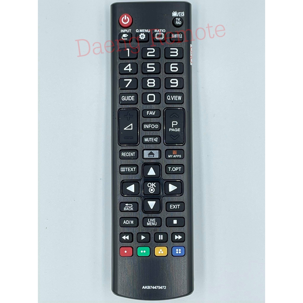 รีโมทใช้กับทีวี  LG รุ่น AKB74475472  ใช้แทนรุ่น AKB74915341ได้