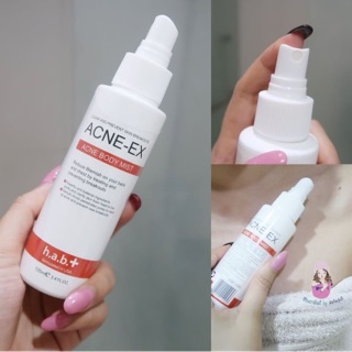 สเปรย์รักษาสิว เผยแผ่นหลัง เนินอก ไร้สิว จุดด่างดำ Acne-EX Body Mist 120ml.