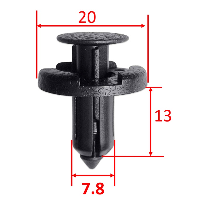SKU-A329 ( 1 ชุด 12 ตัว) พุกพลาสติกยึดกระจังหน้า NISSAN JUKE (2013-2018) ราคา ถูกที่สุด ดีลบีเคเค แกลเลอรีภาพที่ 4