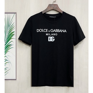 D0lce&amp;gabba 2022 เสื้อยืดแขนสั้นคอกลมพิมพ์ลายโลโก้สําหรับผู้ชาย