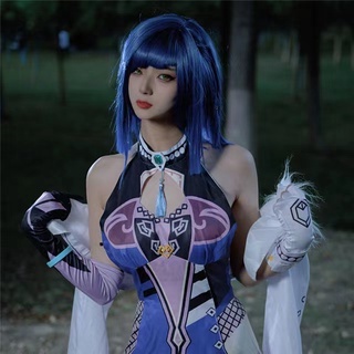 ชุดจั๊มสูทคอสเพลย์ Genshin Impact Yelan เซ็กซี่ สําหรับผู้หญิง