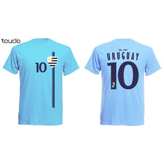 [S-5XL] Uruguay เสื้อยืดลําลอง แขนสั้น คอกลม พิมพ์ลายนักฟุตบอล Nummber 10 สไตล์คลาสสิก สําหรับผู้ชาย