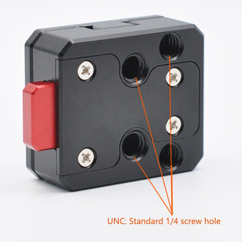1/4 Universal V Mount Battery Quick Release Plate Adapter Black
