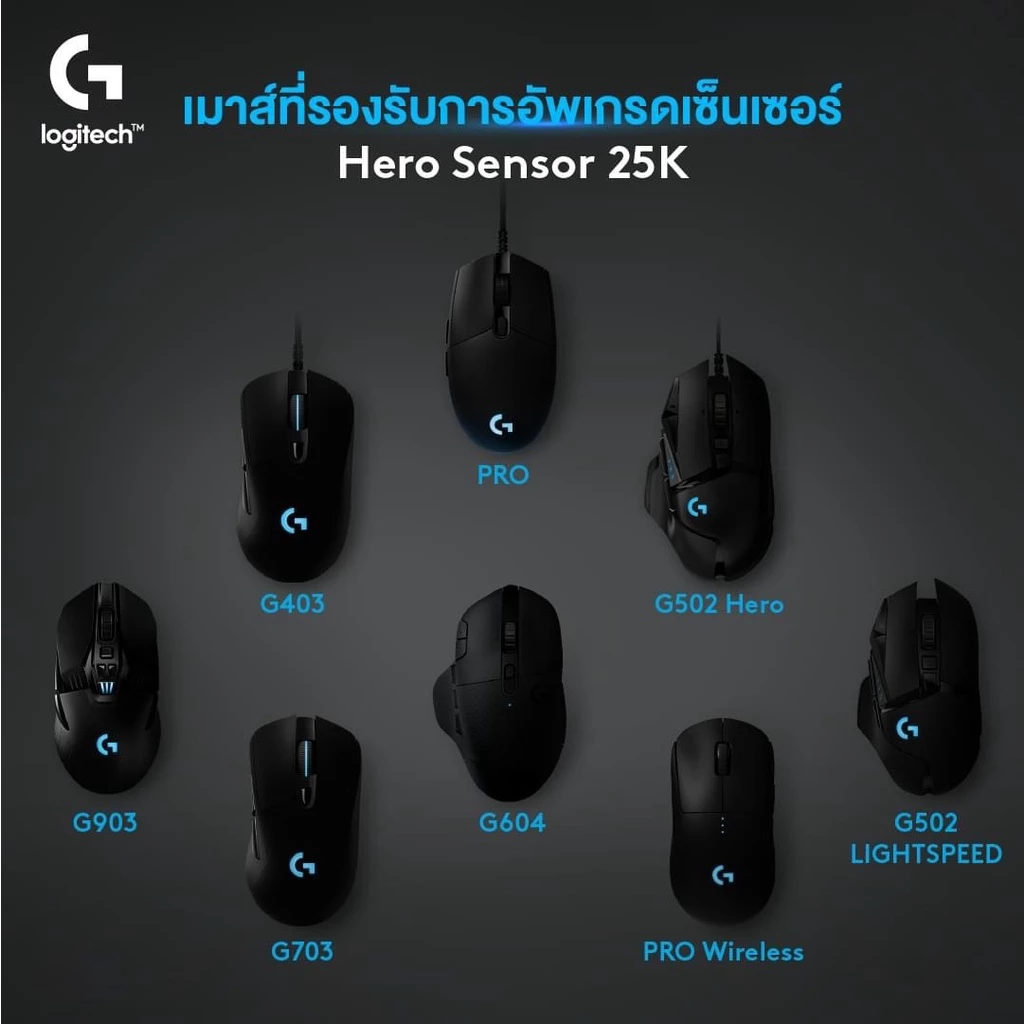 Logitech G502 Lightspeed Wireless Gaming Mouse 25,600 DPI ( เมาส์เกมมิ่งไร้สาย ประสิทธิภาพสูง ) thumbnail 4