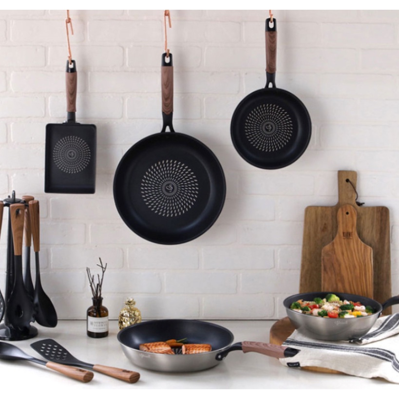 [ฝรั่งเศส] Shizell Elegance IH Frying Pan /Wok Pan/ Eggroll Pan Non-Stick Induction Cookware