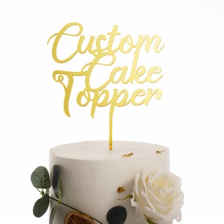 Toppers เค้กวันเกิดส่วนบุคคลชื่อที่กำหนดเองและอายุ Happy Birthday Cake Decoration