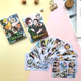 สติกเกอร์ลาย set 36 แผ่น ดาบพิฆาตอสูร Kinotsu me Yaiba  พร้อมส่ง!!!