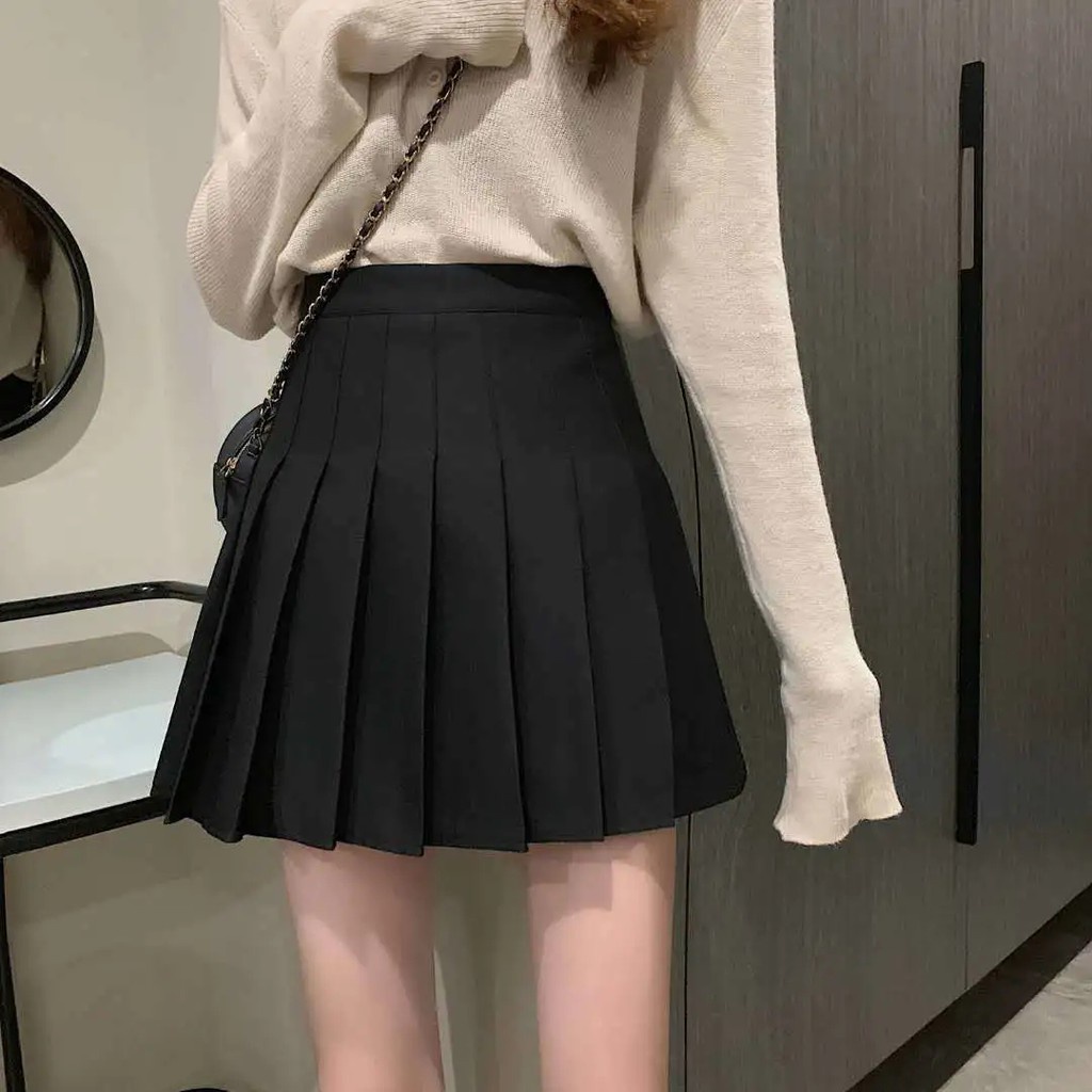 0323 พร้อมส่งจากไทย กระโปรงเทนนิส กระโปรงทรงเอ Solid color pleated skirt ราคา ถูกที่สุด ดีลบีเคเค แกลเลอรีภาพที่ 8