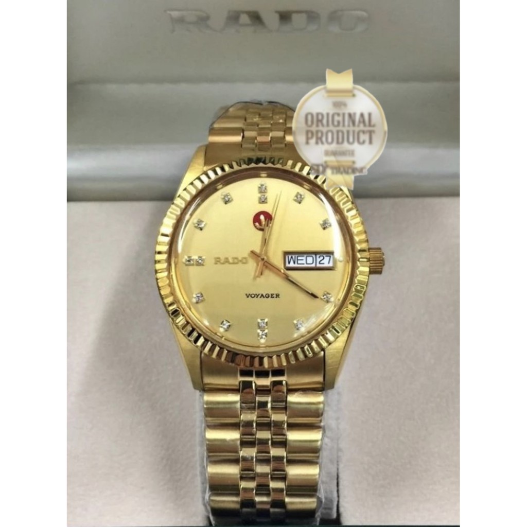 RADO VOYAGER นาฬิกาข้อมือผู้ชาย Automatic Gold/Gold สายสแตนเลส รุ่น 636-4017-2-063