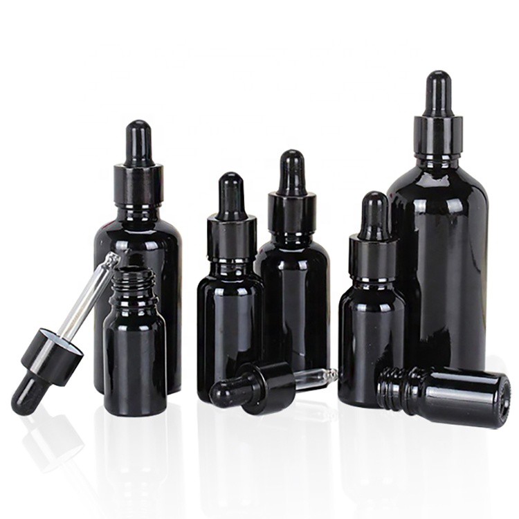 ขวดแก้วดรอปเปอร์สีดำ YB18-BK*30ml ขวดหัวบีบหยด ขวดแก้ว ขวดเซรั่ม หัวบีบหยดหลายสี ลอดหยดแก้ว บรรจุของเหลว ขวดน้ำมันอโรมา