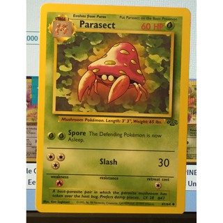 Parasect 41/64 Uncommon Exc Cond. Pokemon Card (Jungle Set)1999