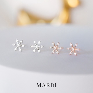 Mardi Jewelry รวมต่างหูเงินแท้เกล็ดหิมะ Misty Snowflake Earrings 1 คู่