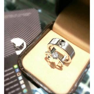 Madduckjewels แหวนเงินแท้ เพชร CZ ชุบโรเดียม RG1569WGR-RG1501