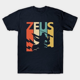 เสื้อยืดผ้าฝ้าย พิมพ์ลาย Greek god Zeus 70s สไตล์วินเทจ สําหรับผู้ชาย