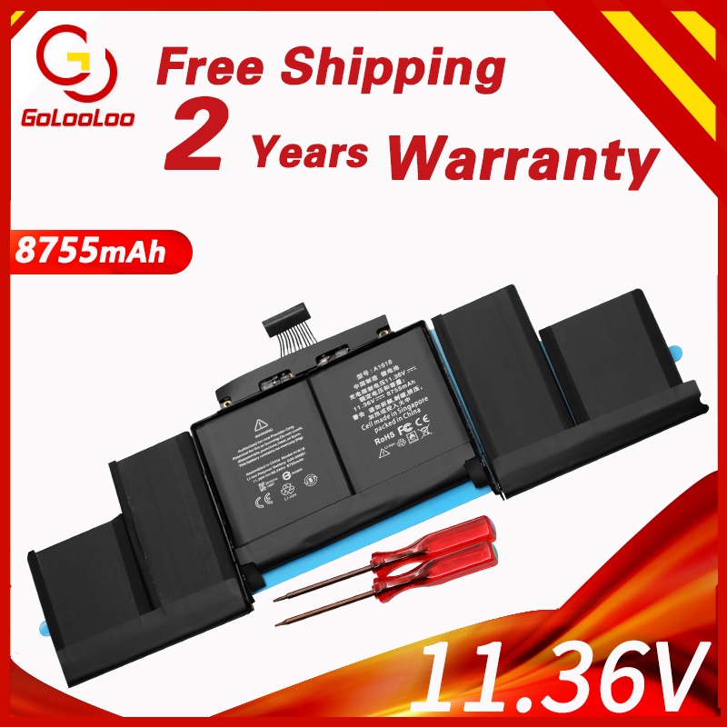 Golooloo 11.36V 8755mAh A1398 A1618 Laptop Battery For MacBook Pro Retina 15&#39;&#39; 15.4&quot; 2015 020-00079 MJLQ2LL